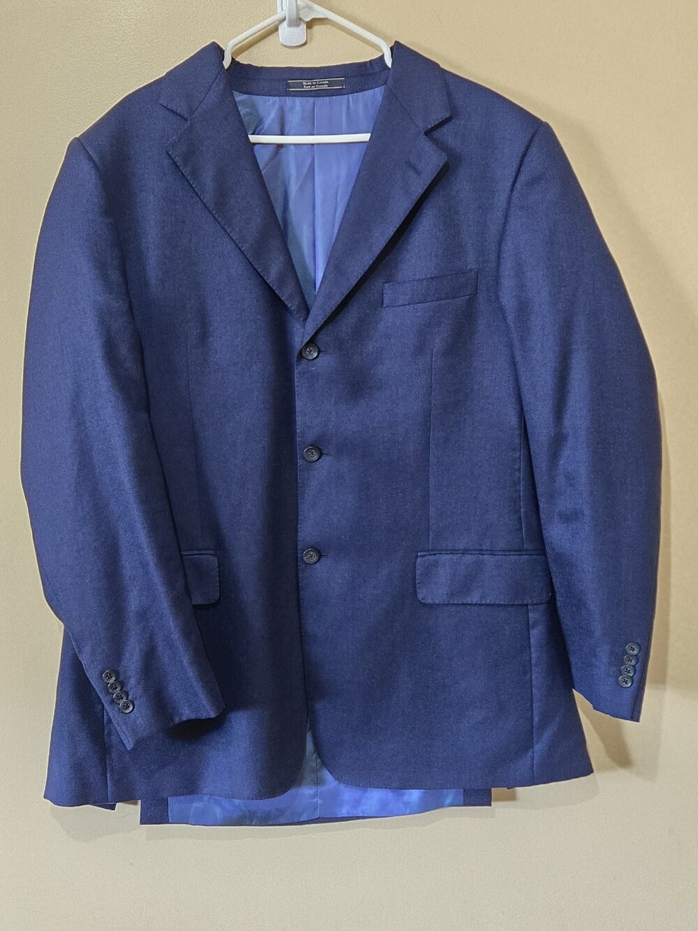 Arnold Brant Loro Piana Cashmere Silk Blend Navy Blue Blazer Sport Coat